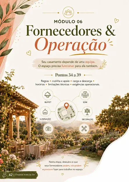 Categoria: Fornecedores & Operação — 6 pontos